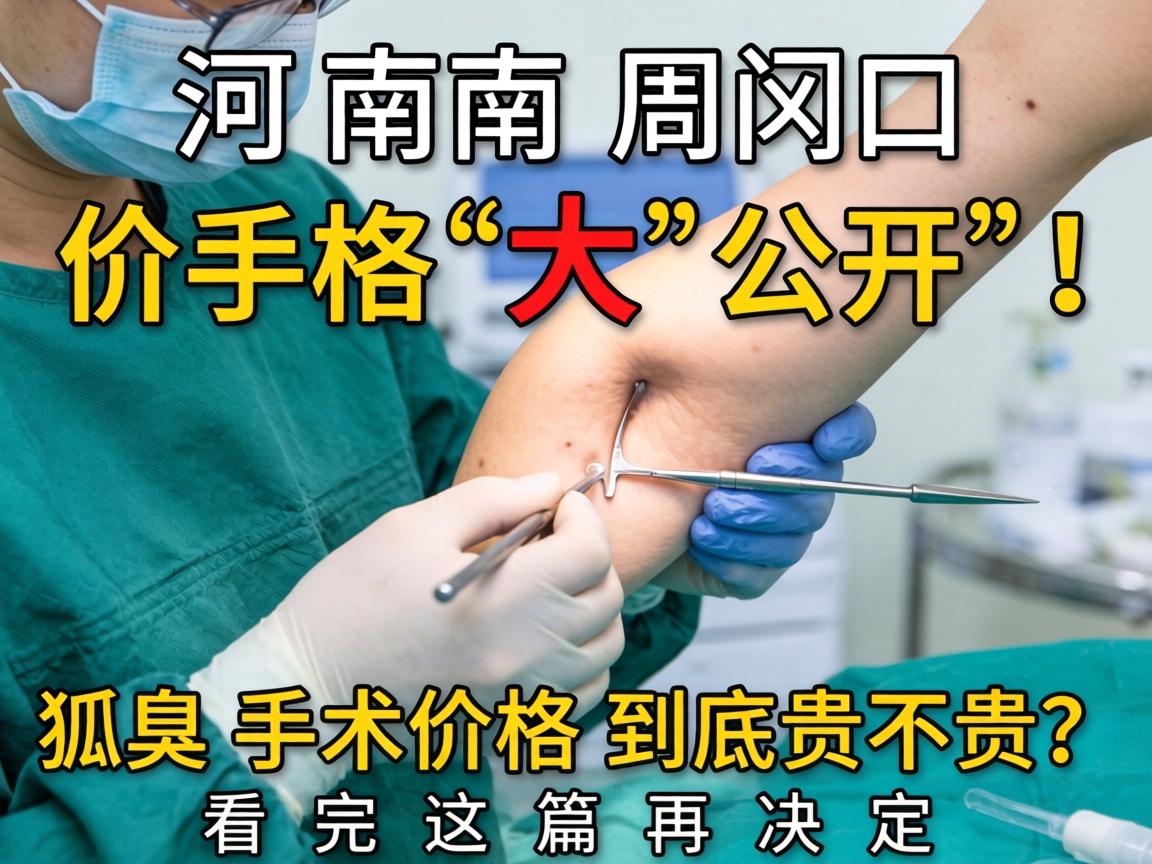 河南周口狐臭手术价格大公开！狐臭手术价格到底贵不贵？看完这篇再决定