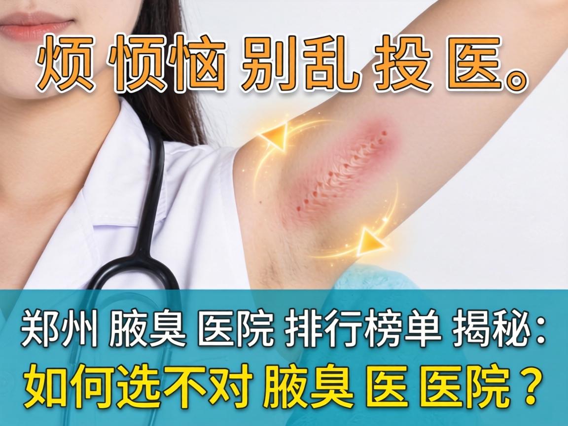 腋臭烦恼别乱投医，郑州腋臭医院排行榜单揭秘，如何选对腋臭医院？
