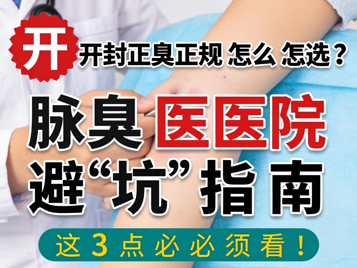 开封正规腋臭医院怎么选？腋臭医院避坑指南，这3点必须看！