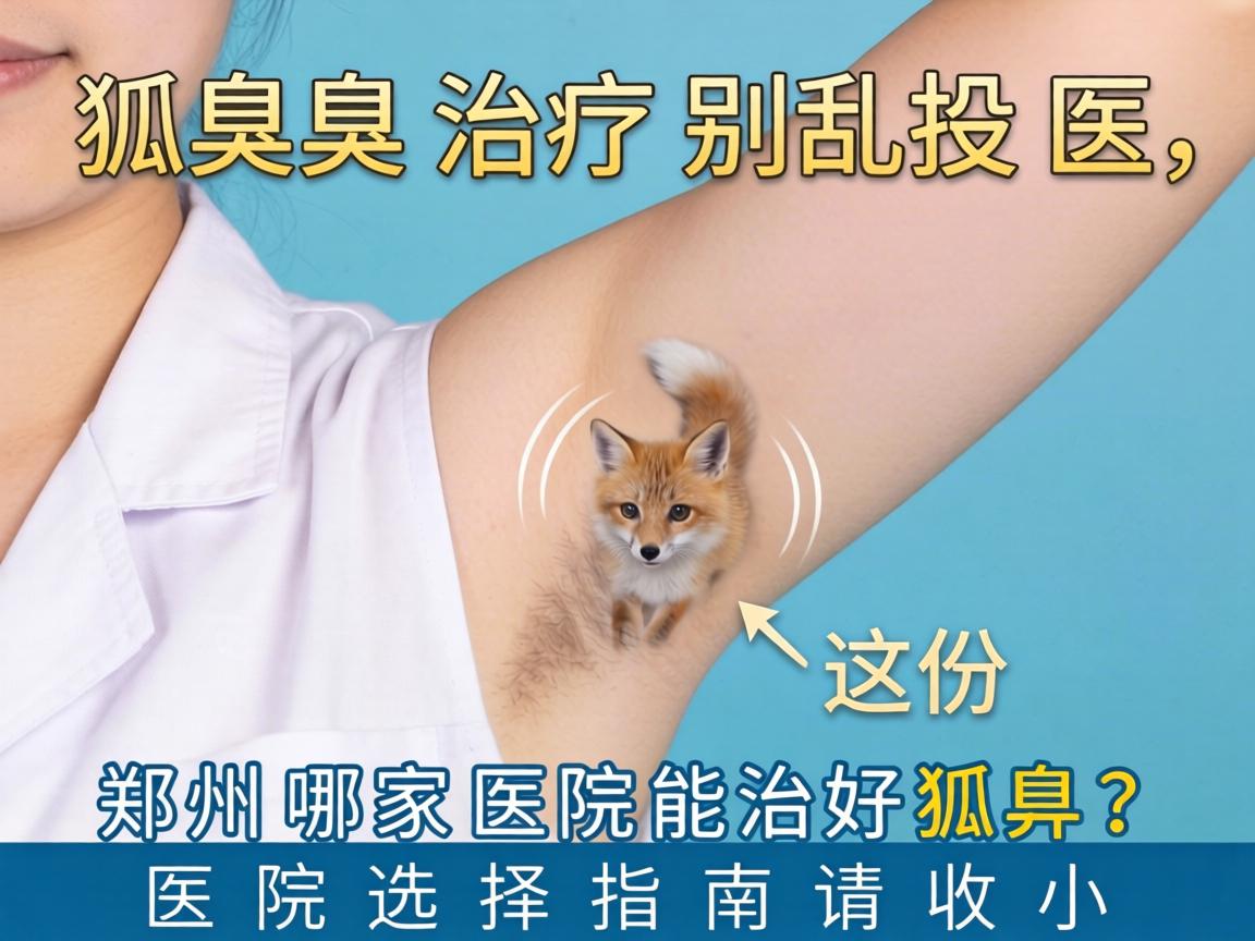 狐臭治疗别乱投医，郑州哪家医院能治好狐臭？这份医院选择指南请收好