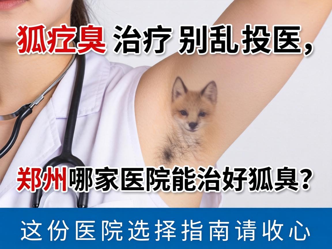 狐臭治疗别乱投医，郑州哪家医院能治好狐臭？这份医院选择指南请收好
