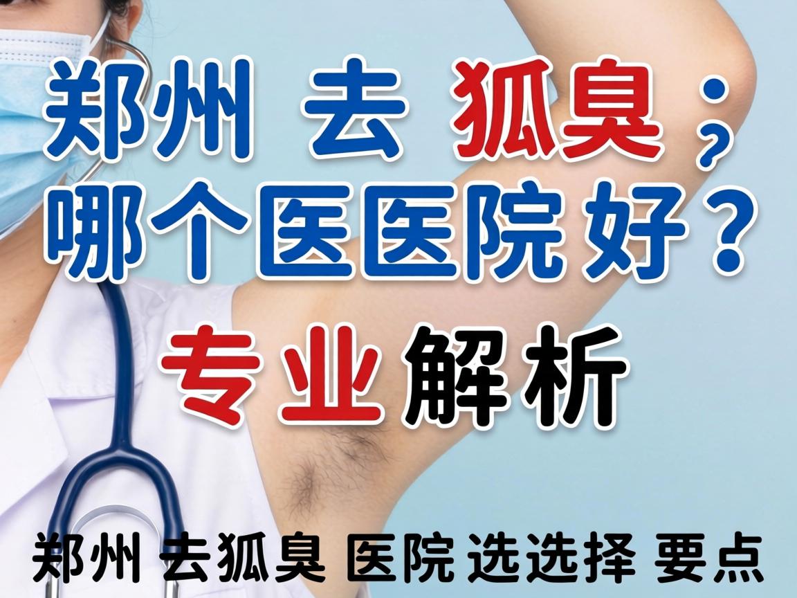 郑州去狐臭哪个医院好？专业解析郑州去狐臭医院选择要点