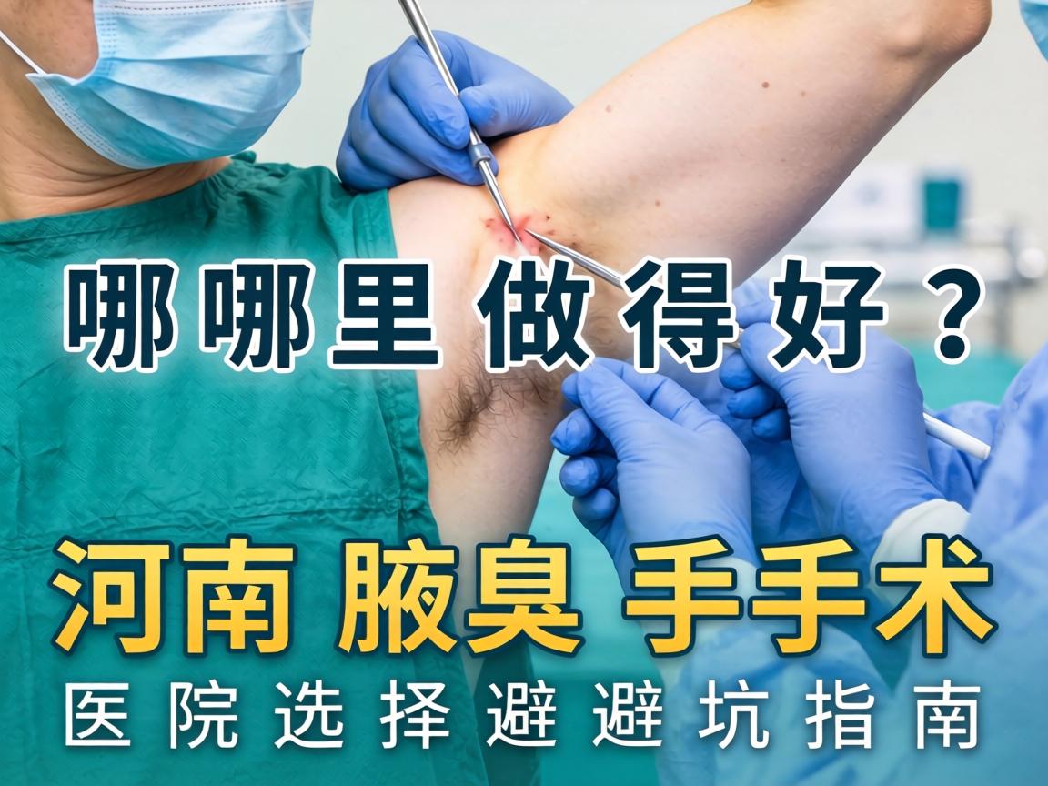河南腋臭手术哪里做得好？河南腋臭手术医院选择避坑指南