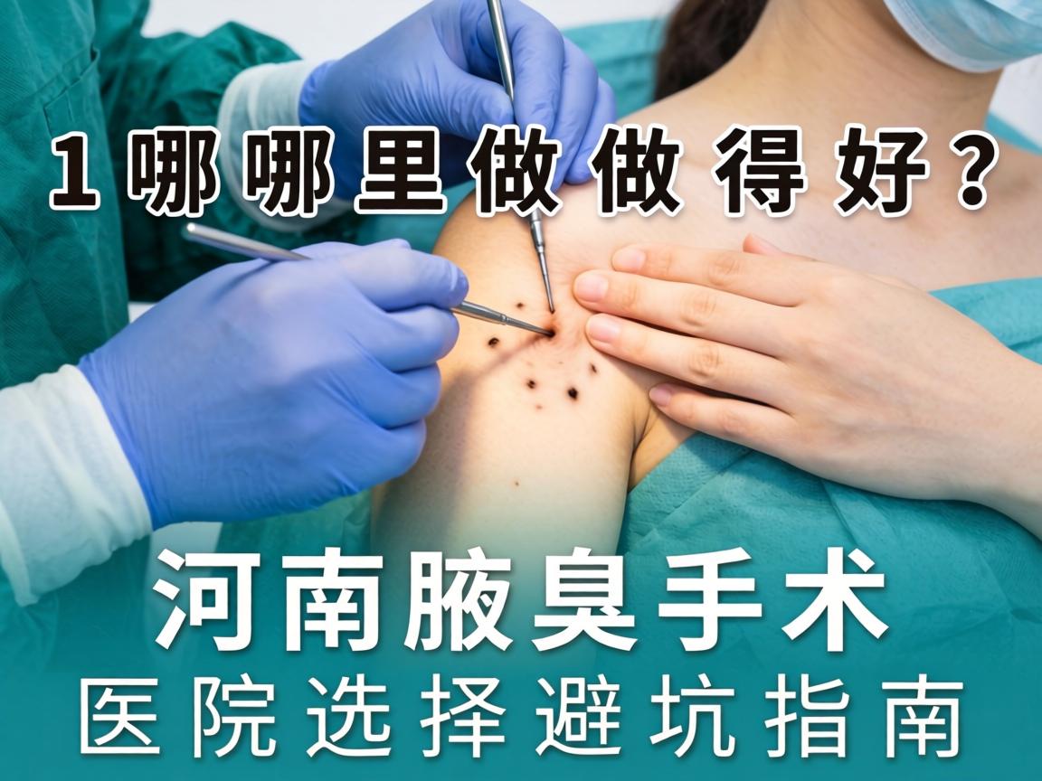 河南腋臭手术哪里做得好？河南腋臭手术医院选择避坑指南