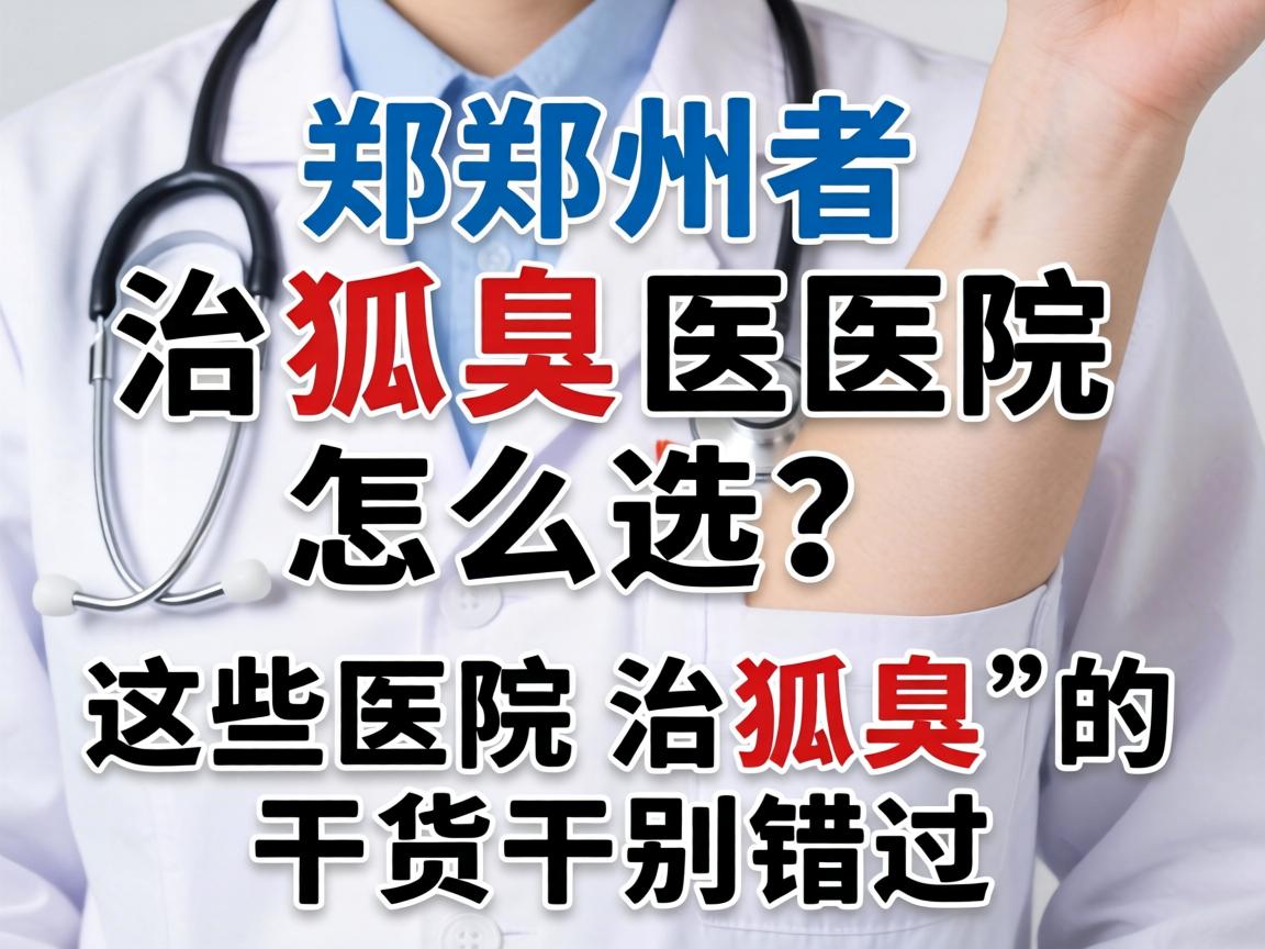 郑州治狐臭医院怎么选？这些医院治狐臭的干货别错过