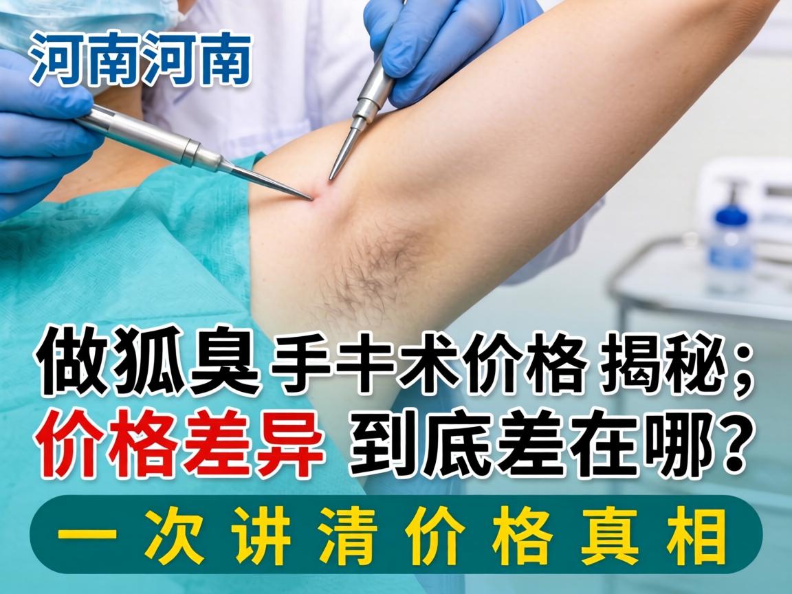 河南做狐臭手术价格揭秘，价格差异到底差在哪？一次讲清价格真相