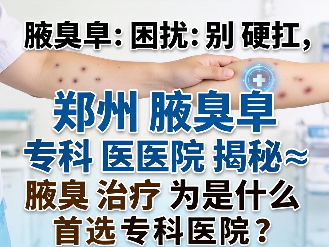 腋臭困扰别硬扛，郑州腋臭专科医院揭秘，腋臭治疗为什么首选专科医院？
