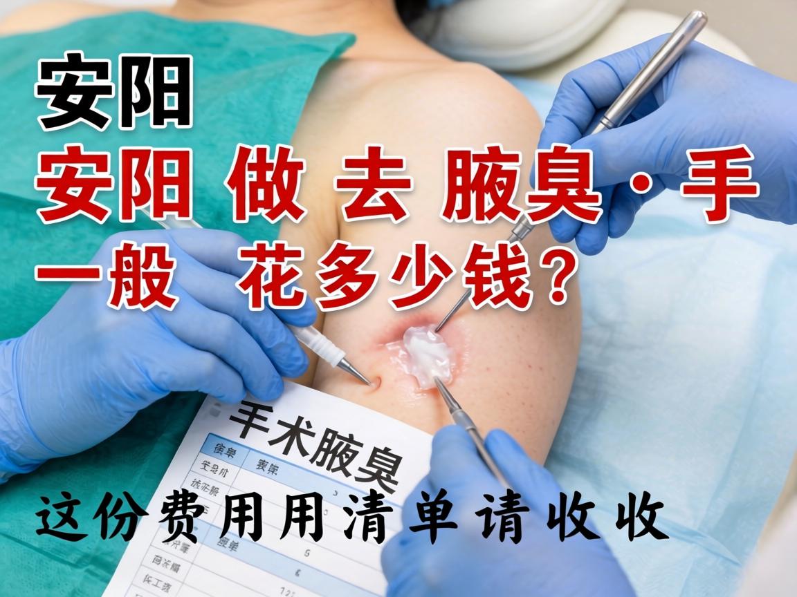 安阳做去腋臭手术一般花多少钱？这份费用清单请收好