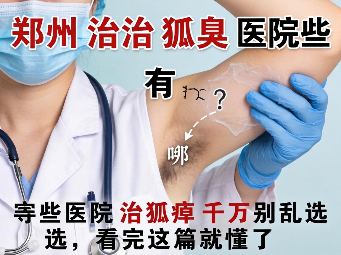 郑州治狐臭医院有哪些？这些医院治狐臭千万别乱选，看完这篇就懂了