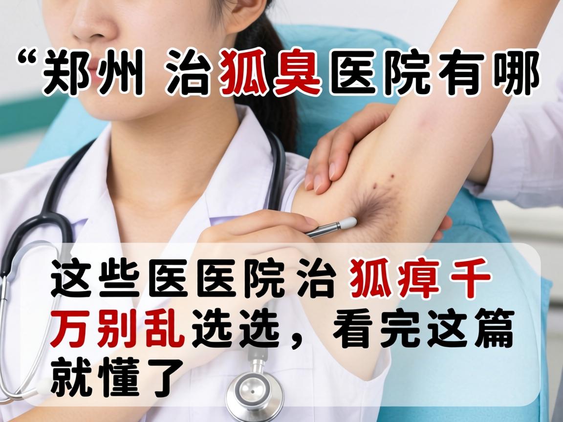 郑州治狐臭医院有哪些？这些医院治狐臭千万别乱选，看完这篇就懂了