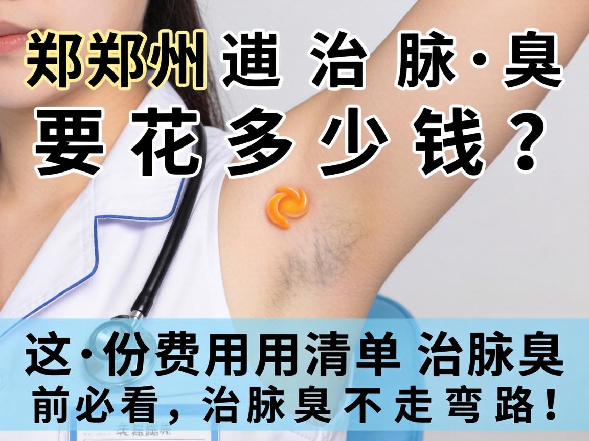 郑州治腋臭要花多少钱？这份费用清单治腋臭前必看，治腋臭不走弯路