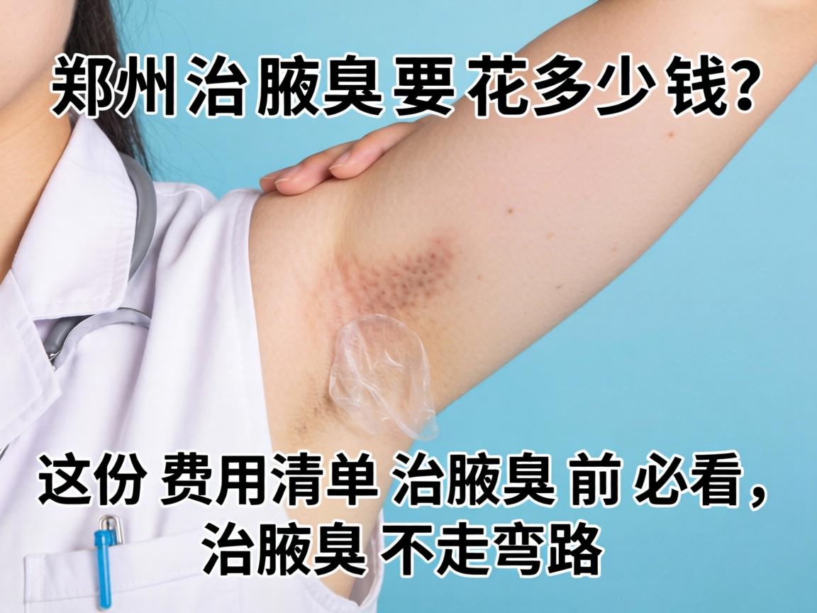郑州治腋臭要花多少钱？这份费用清单治腋臭前必看，治腋臭不走弯路