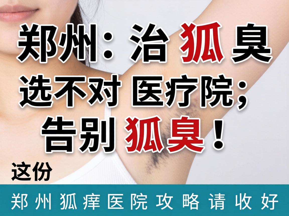 郑州治狐臭，选对医院，告别狐臭！这份郑州狐臭医院攻略请收好