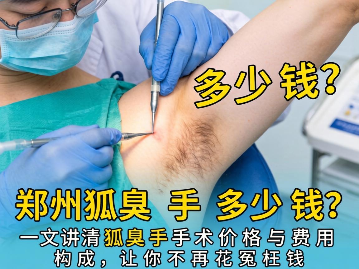 郑州狐臭手术多少钱？一文讲清狐臭手术价格与费用构成，让你不再花冤枉钱