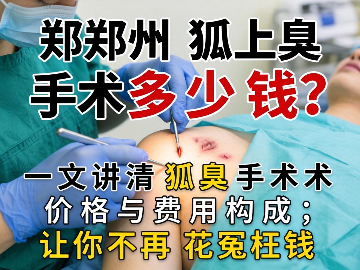 郑州狐臭手术多少钱？一文讲清狐臭手术价格与费用构成，让你不再花冤枉钱