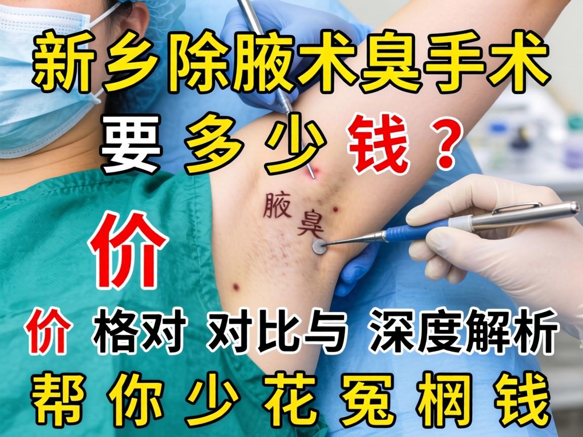 新乡除腋臭手术要多少钱？价格对比与深度解析，帮你少花冤枉钱