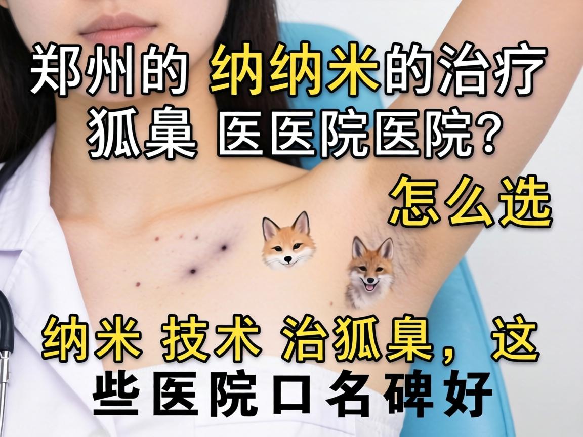 郑州纳米治疗狐臭医院怎么选？纳米技术治狐臭，这些医院口碑好