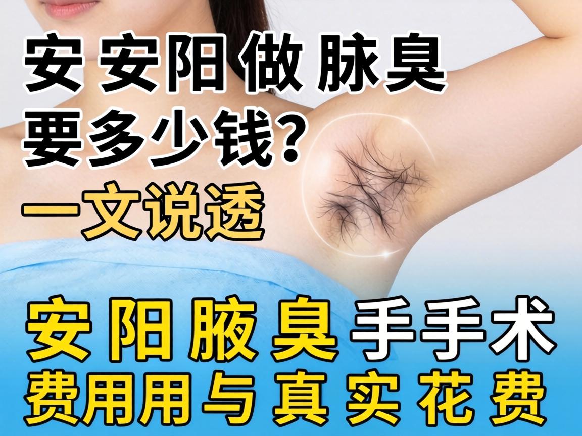 在安阳做腋臭要多少钱？一文说透安阳腋臭手术费用与真实花费