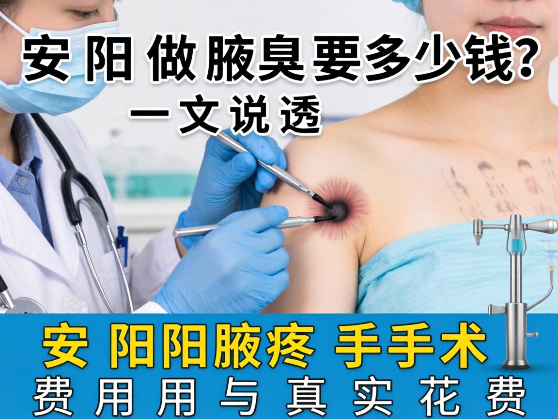 在安阳做腋臭要多少钱？一文说透安阳腋臭手术费用与真实花费