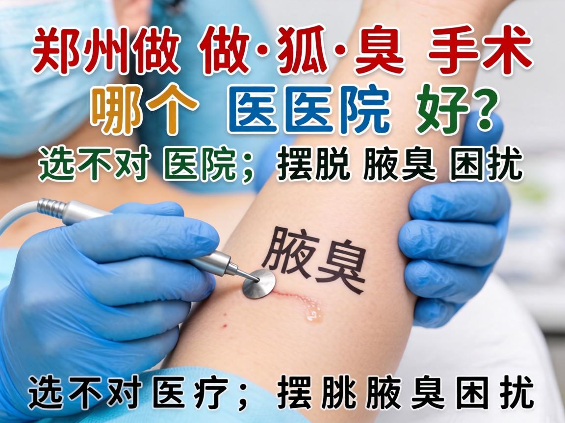 郑州做狐臭手术哪个医院好？选对医院，摆脱腋臭困扰
