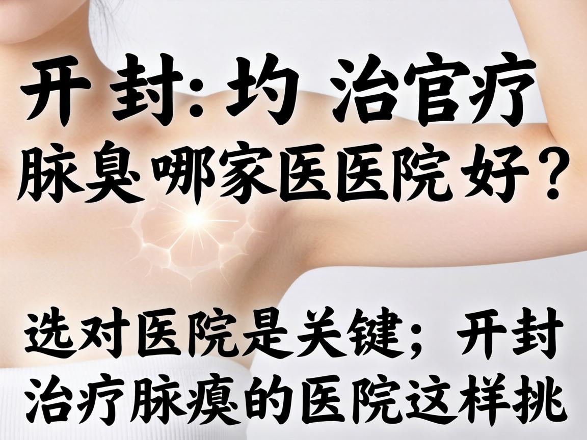 开封治疗腋臭哪家医院好？选对医院是关键，开封治疗腋臭的医院这样挑