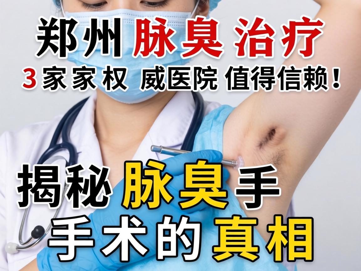 郑州腋臭治疗，这3家权威医院值得信赖！揭秘腋臭手术的真相