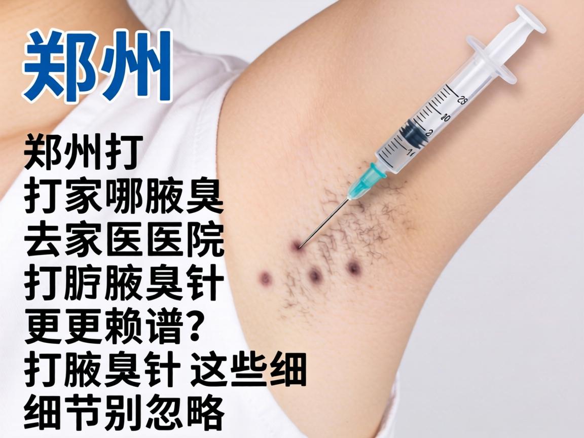 郑州打腋臭针，去哪家医院打腋臭针更靠谱？打腋臭针这些细节别忽略