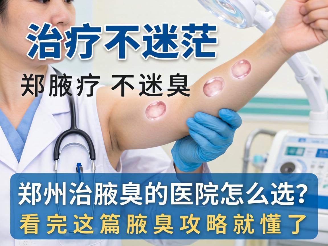 腋臭治疗不迷茫，郑州治腋臭的医院怎么选？看完这篇腋臭攻略就懂了