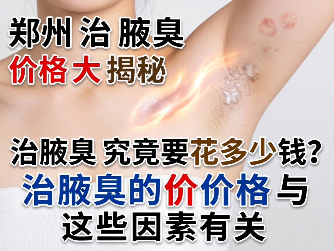 郑州治腋臭价格大揭秘，治腋臭究竟要花多少钱？治腋臭的价格与这些因素有关