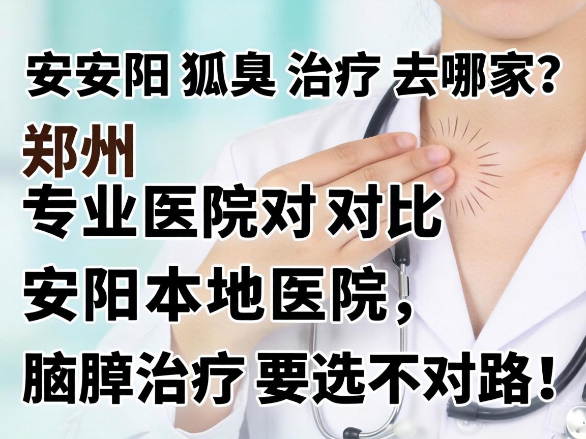 安阳狐臭治疗去哪家？郑州专业医院对比安阳本地医院，腋臭治疗要选对路！