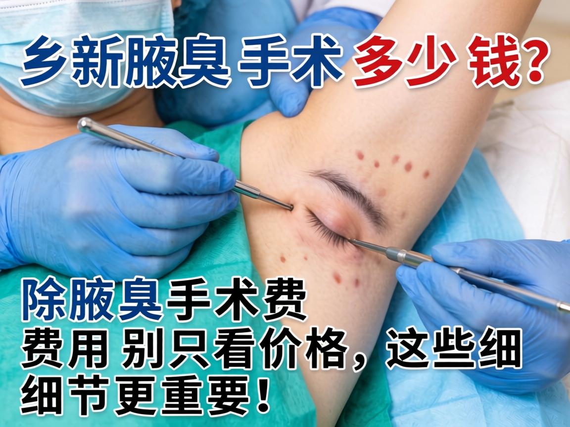 新乡除腋臭手术多少钱？除腋臭手术费用别只看价格，这些细节更重要！