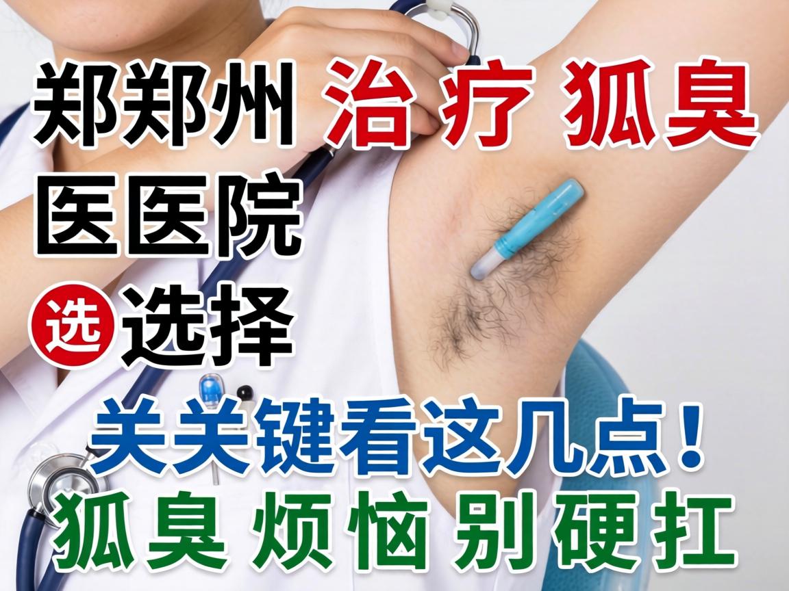 郑州治疗狐臭，医院选择关键看这几点！狐臭烦恼别硬扛