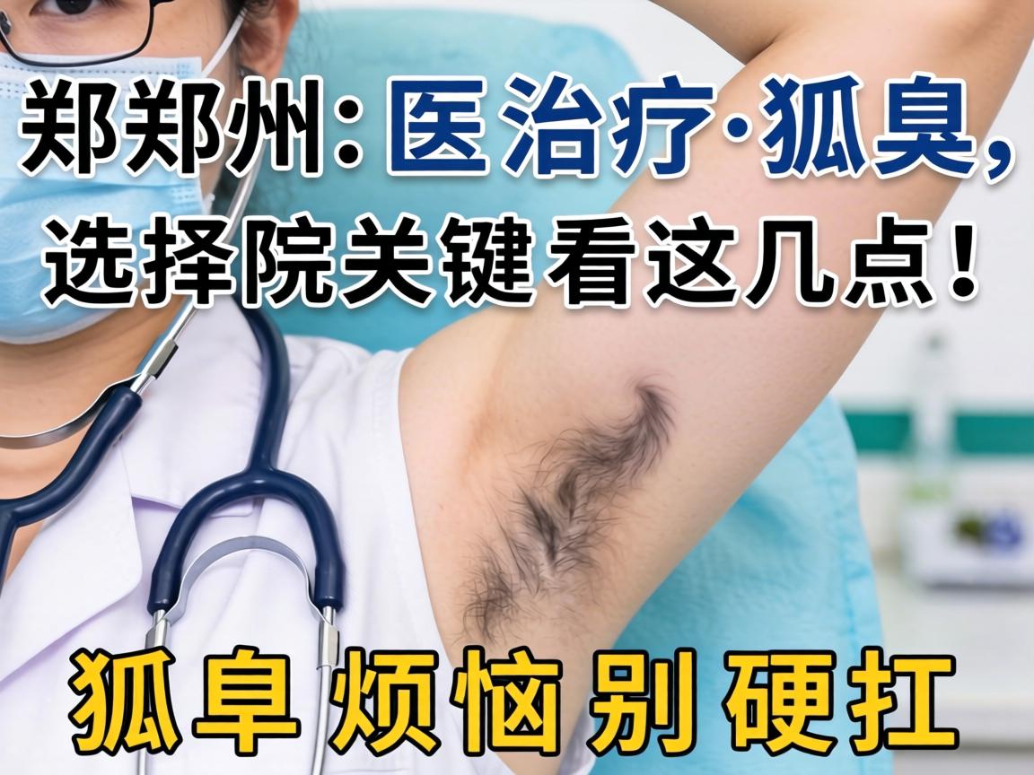郑州治疗狐臭，医院选择关键看这几点！狐臭烦恼别硬扛