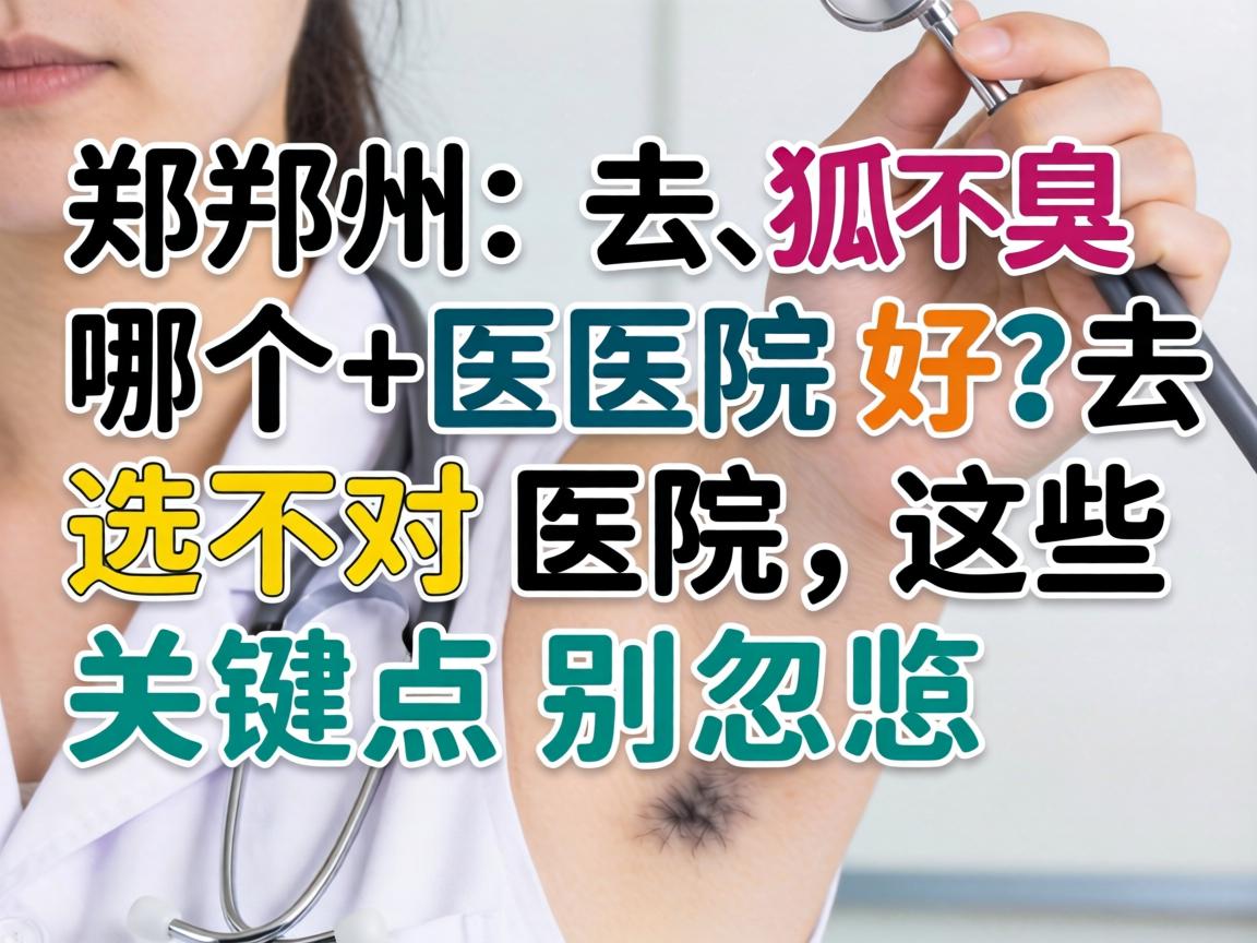 郑州去狐臭哪个医院好？去狐臭选对医院，这些关键点别忽略