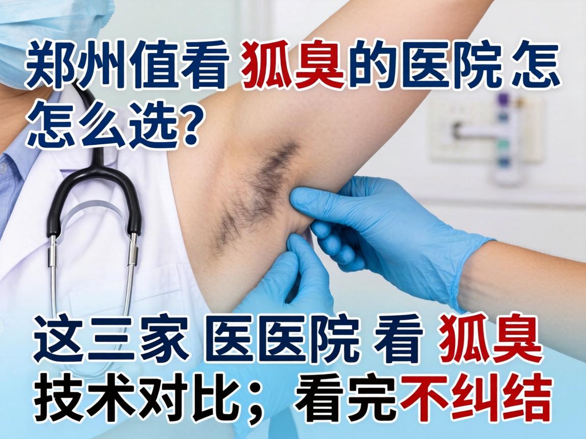 郑州看狐臭医院怎么选？这三家医院看狐臭技术对比，看完不纠结