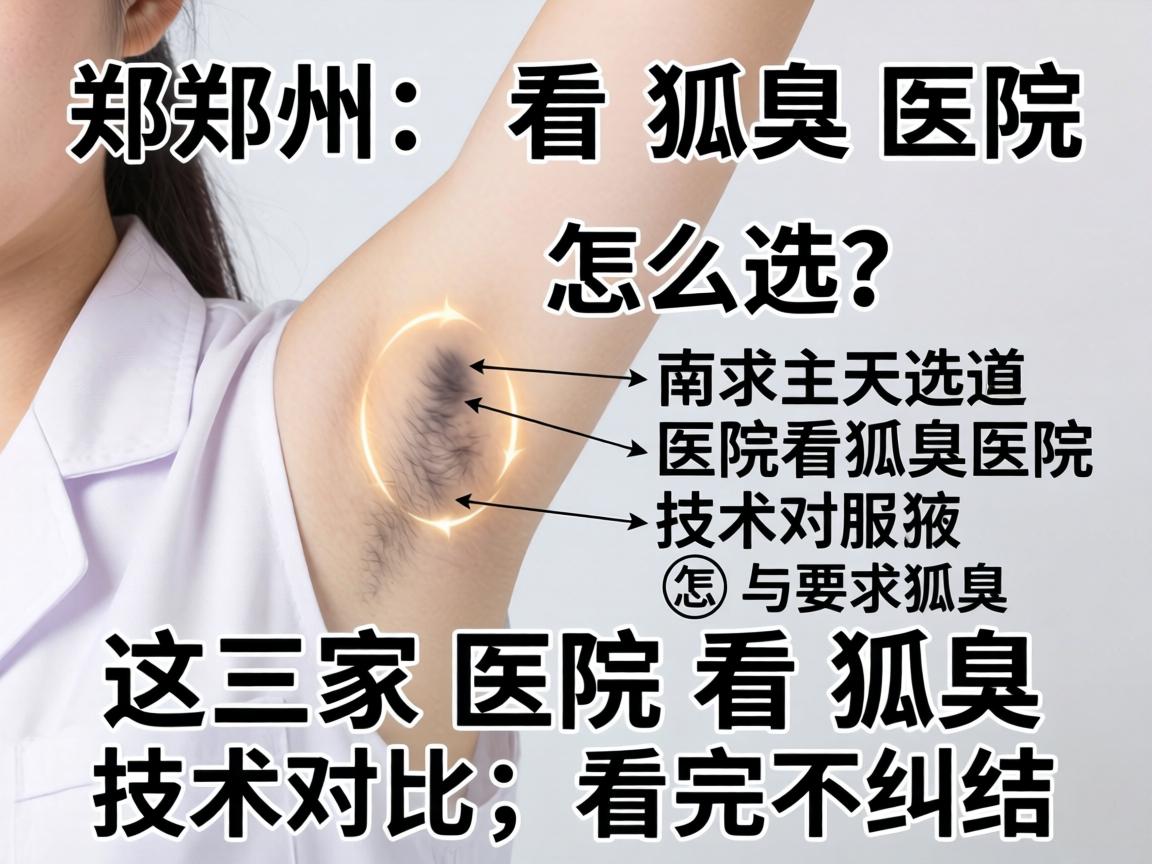 郑州看狐臭医院怎么选？这三家医院看狐臭技术对比，看完不纠结