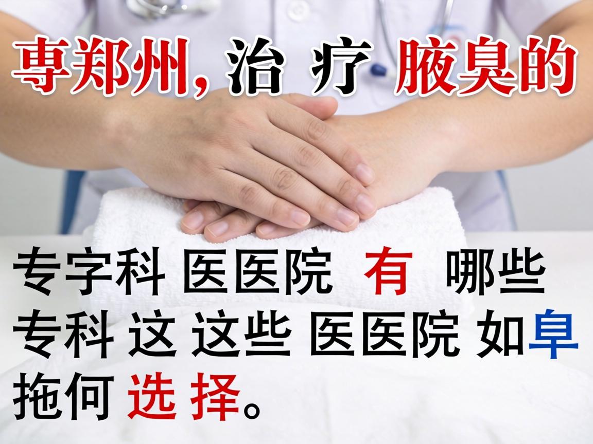 郑州治疗腋臭的专科医院有哪些？这些医院如何选择？