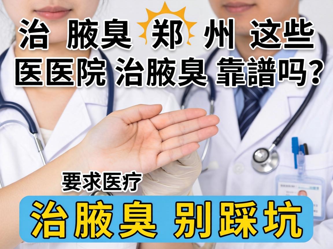 治腋臭，郑州这些医院治腋臭靠谱吗？治腋臭别踩坑