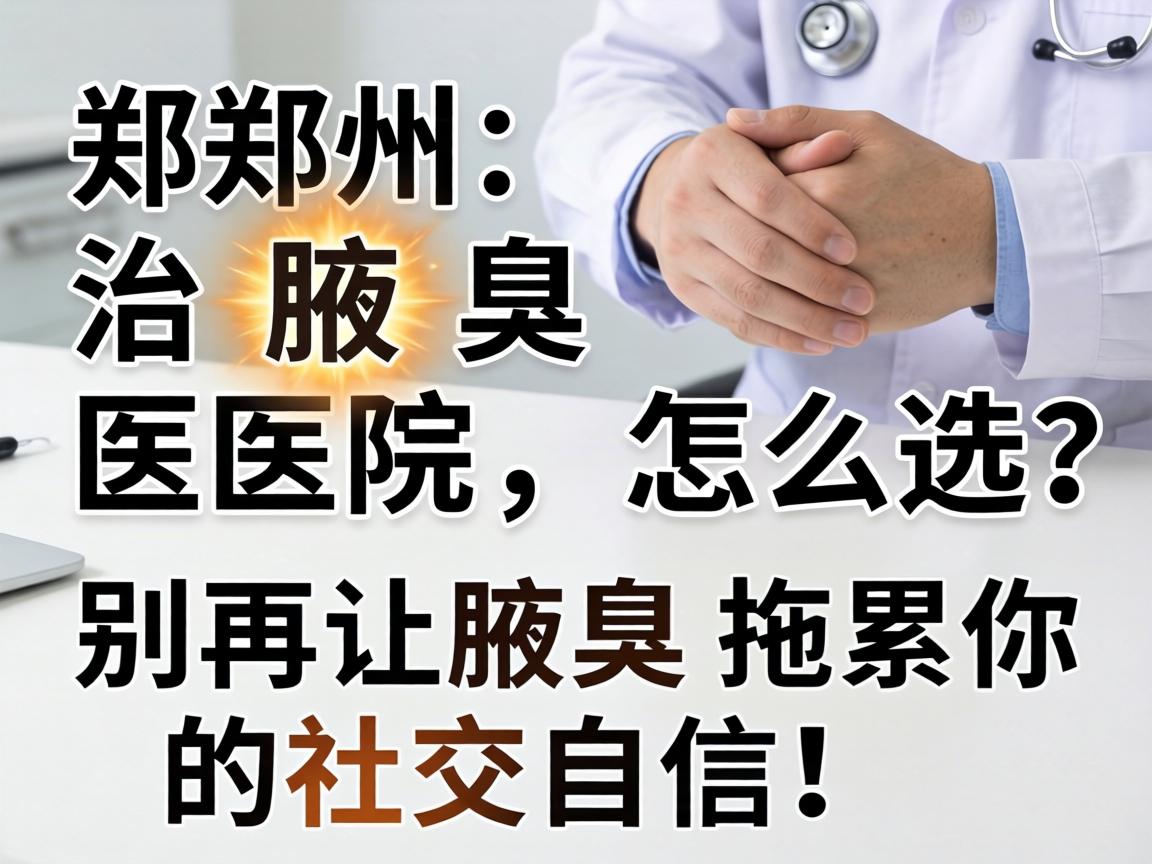 郑州治腋臭，医院怎么选？别再让腋臭拖累你的社交自信！