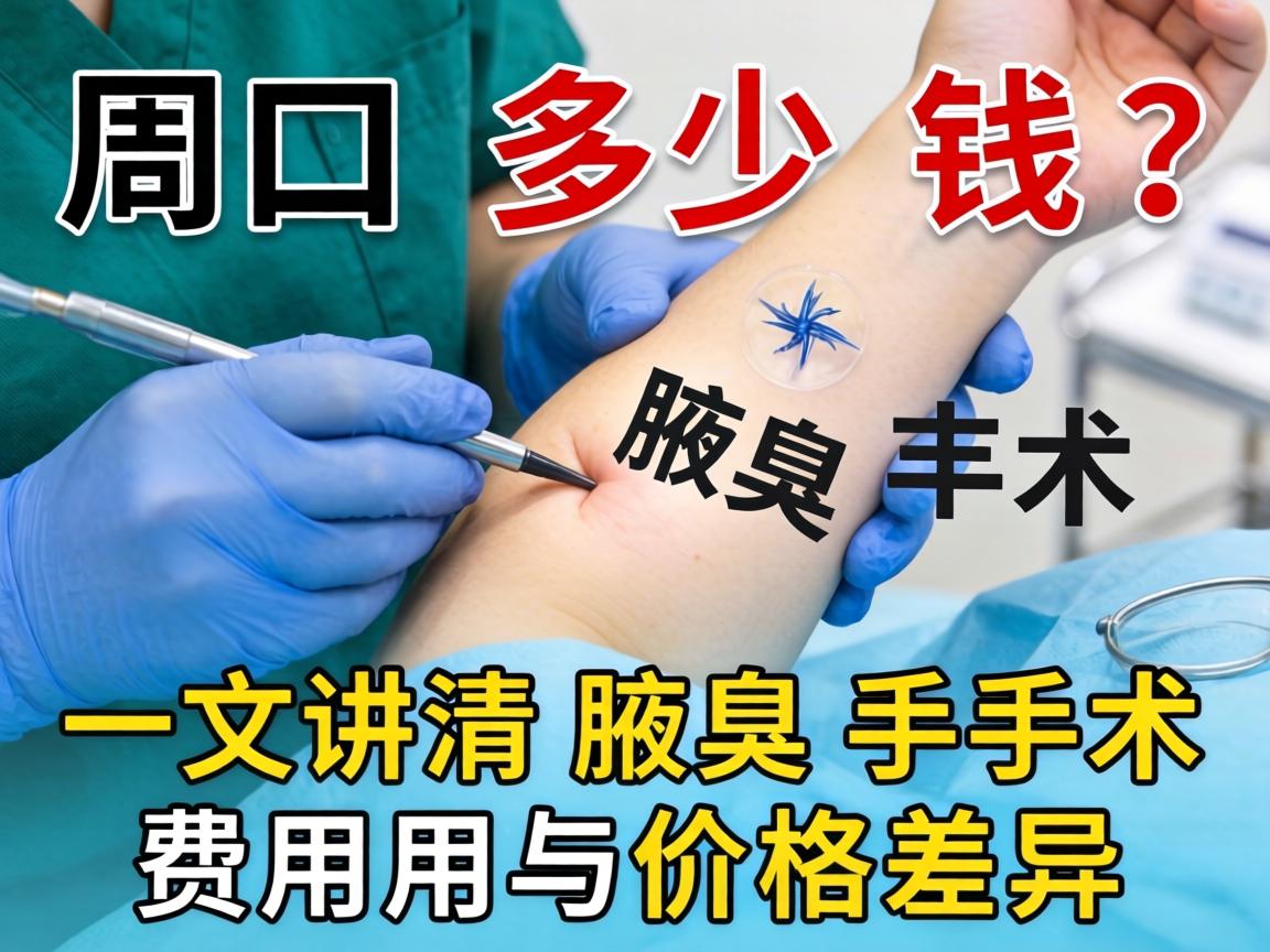 周口腋臭手术多少钱？一文讲清腋臭手术费用与价格差异