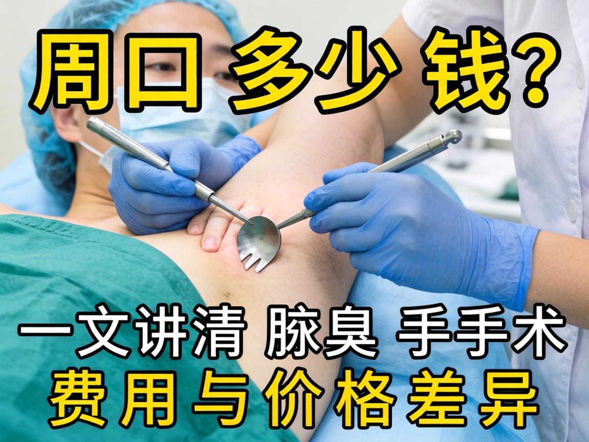 周口腋臭手术多少钱？一文讲清腋臭手术费用与价格差异