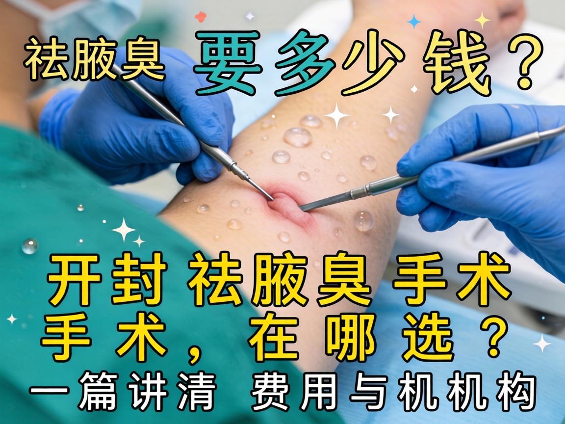 开封祛腋臭手术要多少钱？开封祛腋臭手术在哪选？一篇讲清费用与机构