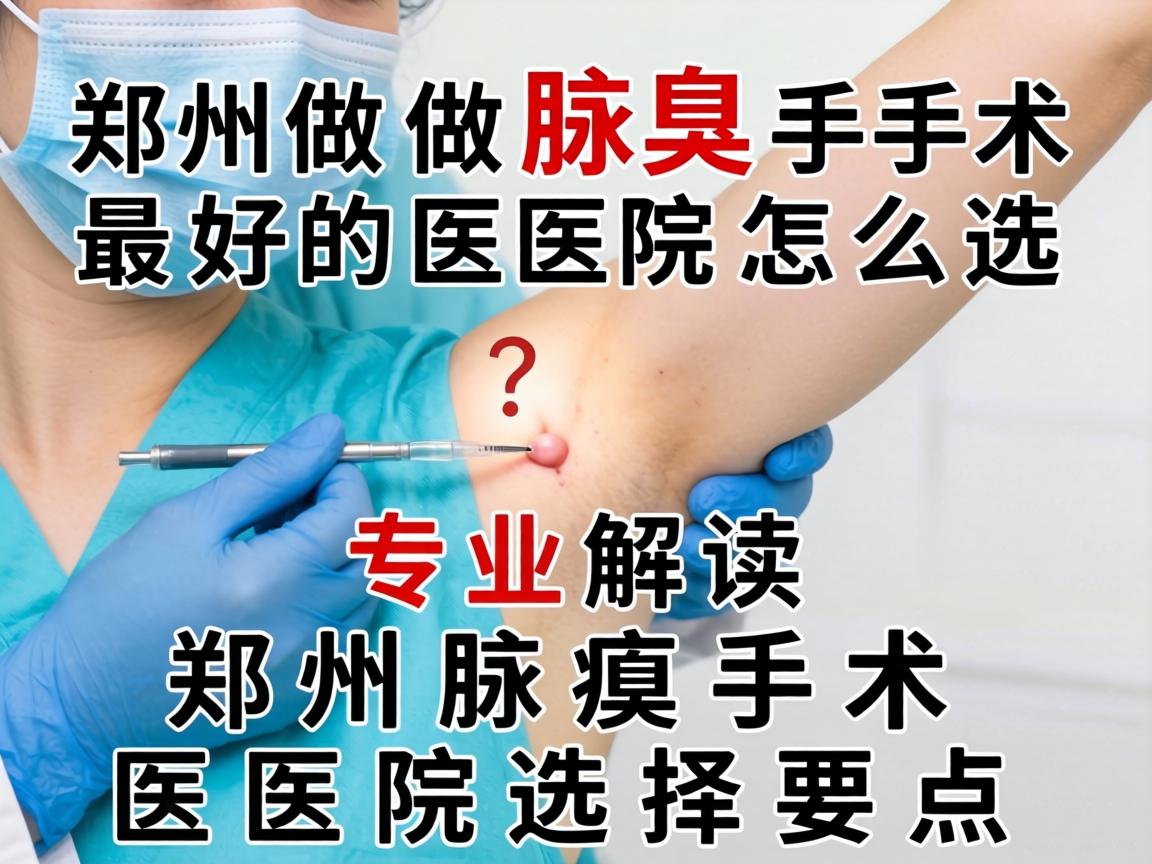 郑州做腋臭手术最好的医院怎么选？专业解读郑州腋臭手术医院选择要点