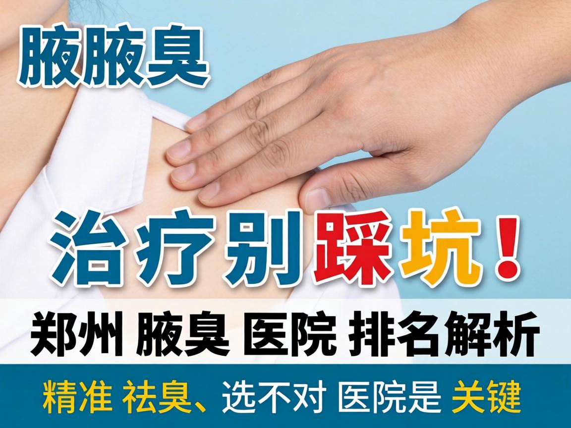腋臭治疗别踩坑！郑州腋臭医院排名解析，精准祛臭，选对医院是关键