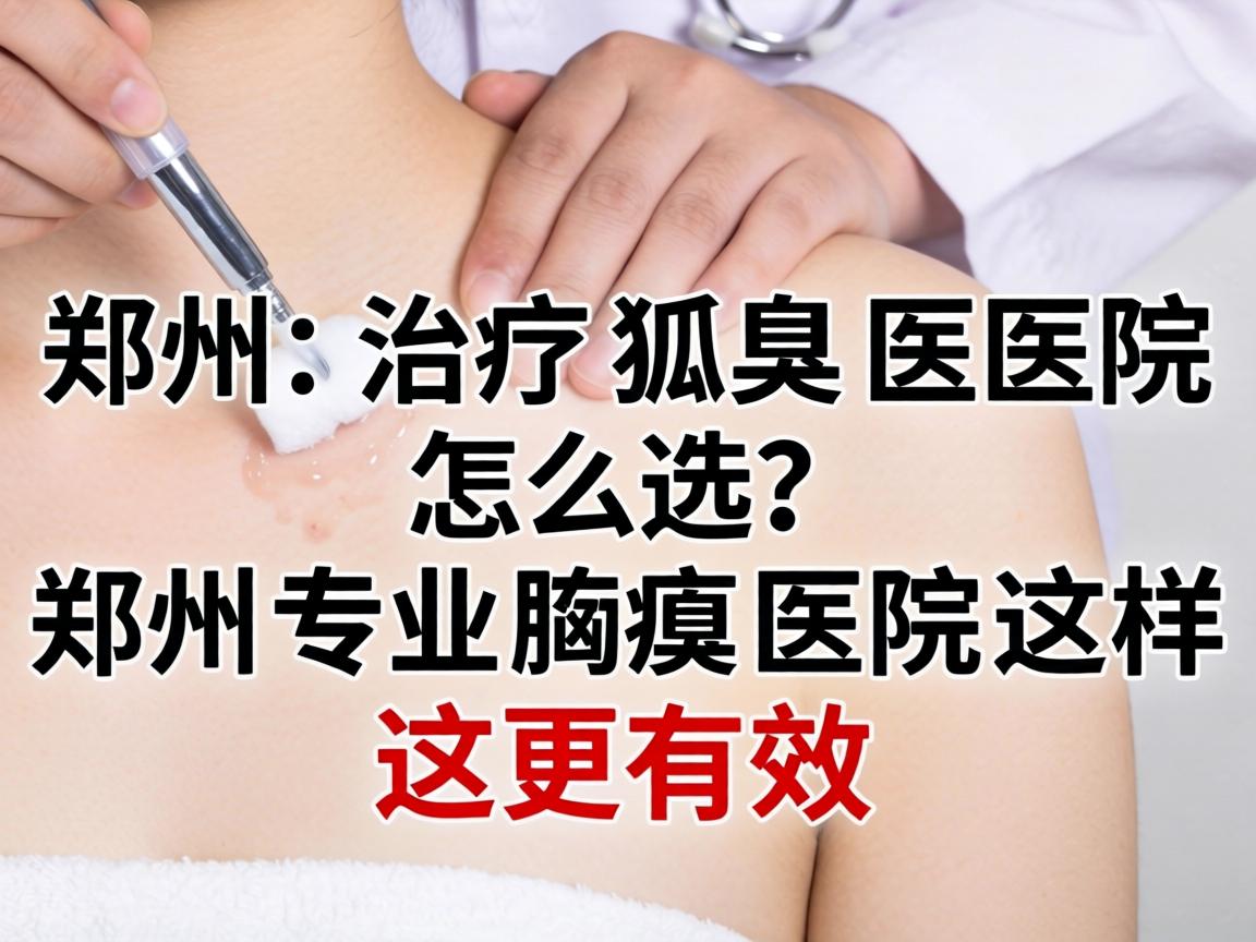 郑州治疗狐臭医院怎么选？郑州专业腋臭医院这样更有效