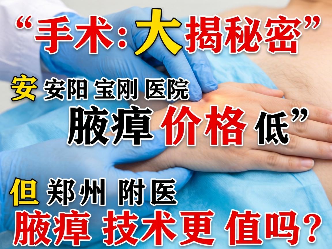 腋臭手术价格大揭秘，安阳宝刚医院腋臭价格低，但郑州附医腋臭技术更值吗？
