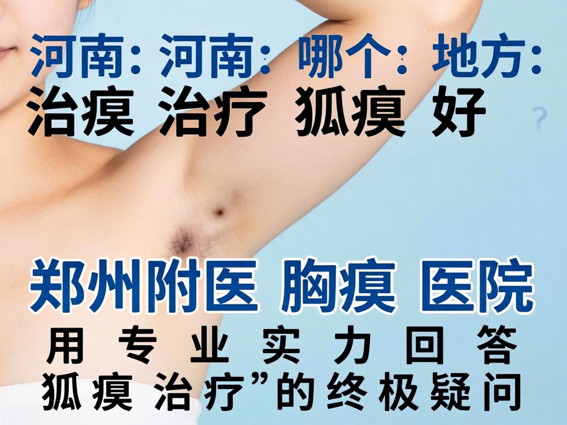 河南哪个地方治疗狐臭好？郑州附医腋臭医院用专业实力回答狐臭治疗的终极疑问