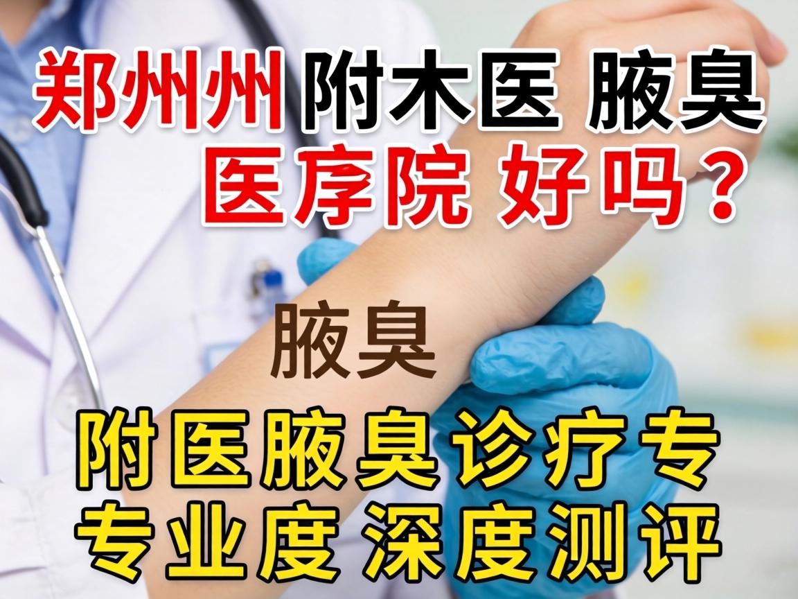 郑州附医腋臭医院好吗？附医腋臭诊疗专业度深度测评