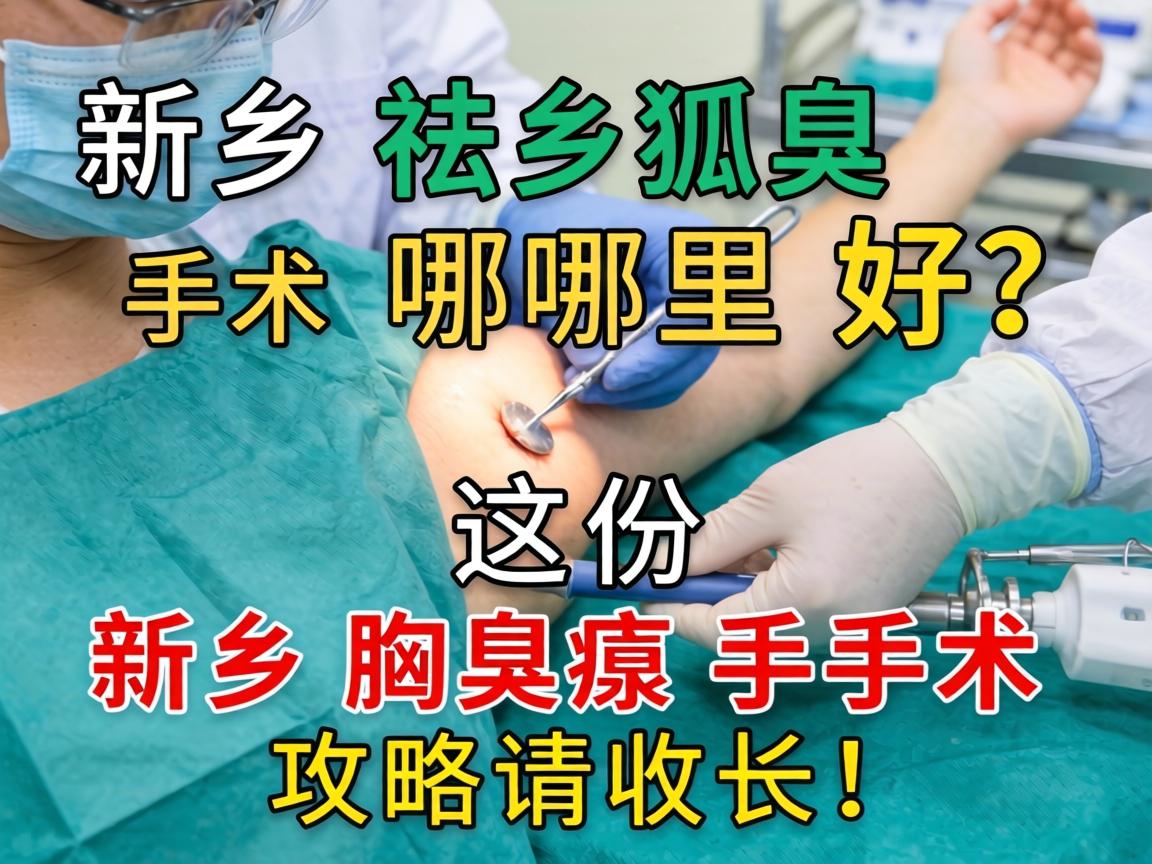 新乡祛狐臭手术哪里好？这份新乡腋臭手术攻略请收好！