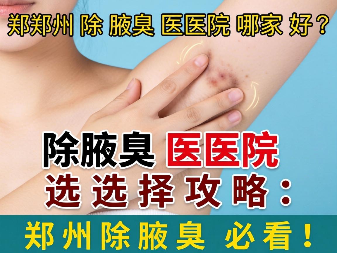 郑州除腋臭医院哪家好？除腋臭医院选择攻略，郑州除腋臭必看！